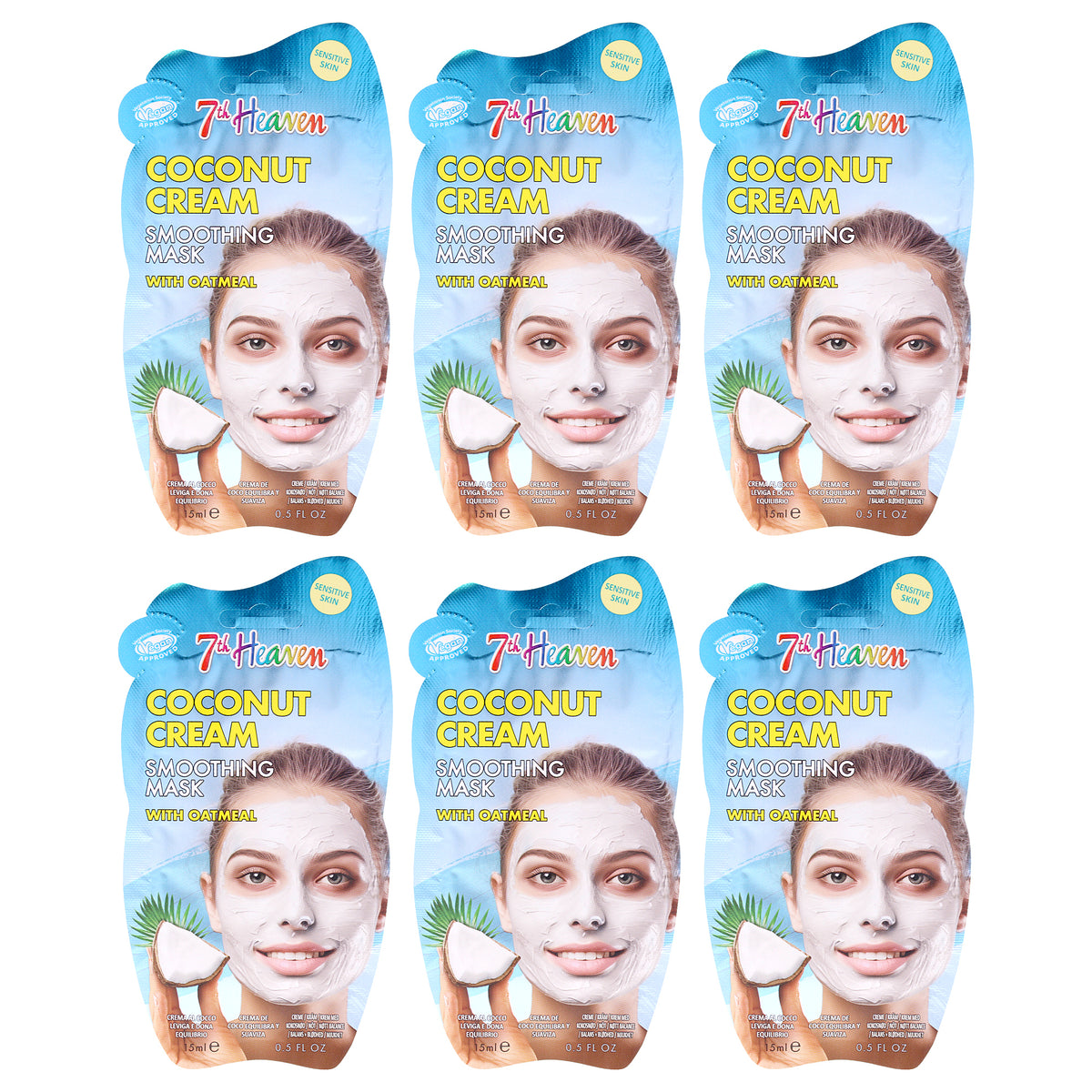 Coconut Cream by 7th Heaven for Women - 6 x 0.5 oz Mask