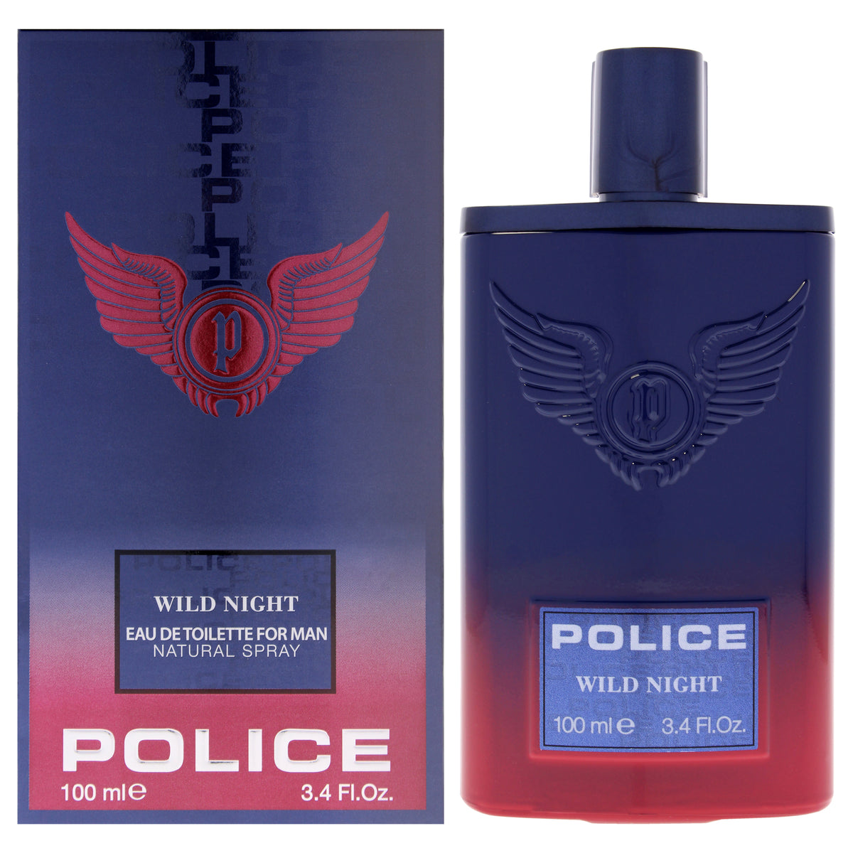 Wild Night by Police for Men - 3.4 oz EDT Spray
