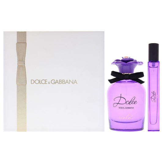 Dolce Violet by Dolce and Gabbana for Women - 2 Pc Gift Set 2.5oz EDT Spray, 0.33oz EDT Spray (Mini)