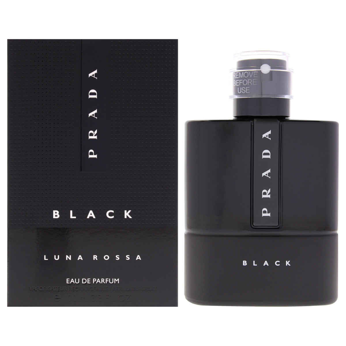 Luna Rossa Black by Prada for Men - 3.3 oz EDP Spray (Refillable)