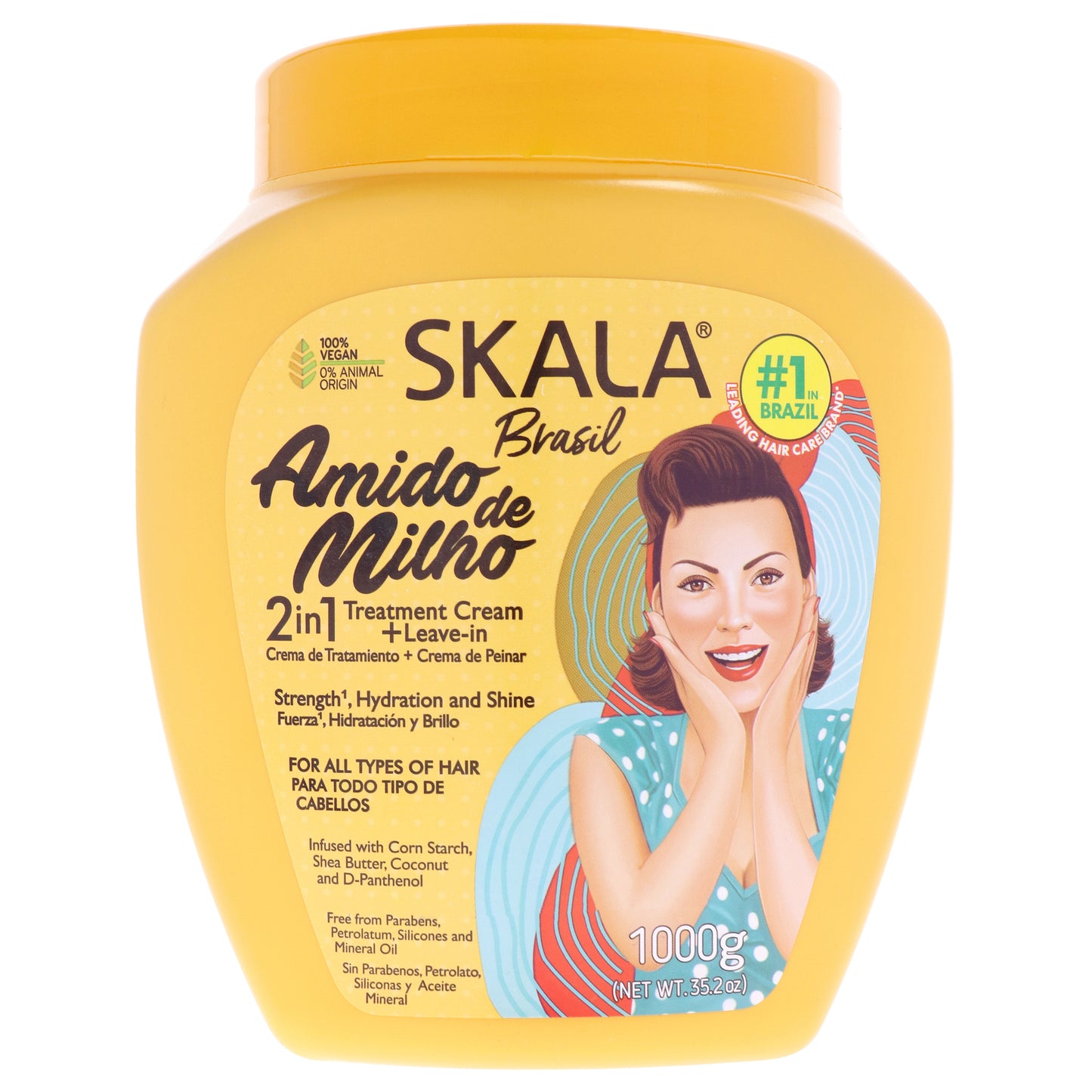 2in1 Corn Starch Hair Treatment Cream by Skala for Women - 35.2 oz Cream