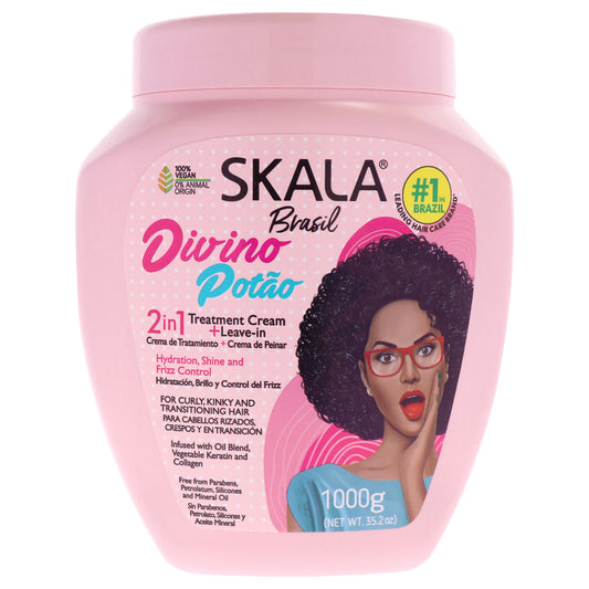 Divine Curl Power 2in1 Hair Treatment Conditioning for Curly Hair by Skala for Women - 35.2 oz Cream