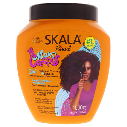 2in1 Super Curly Detangling Hair Treatment Conditioning Cream by Skala for Women - 35.2 oz Treatment