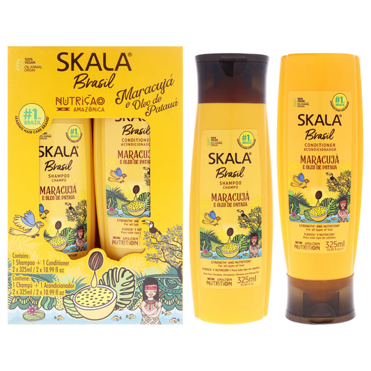 Shampoo Plus Conditioner Maracuja and Oleo de Pataua Brasil by Skala for Women - 2 Pc 21.9oz Shampoo, 21.9oz Conditioner