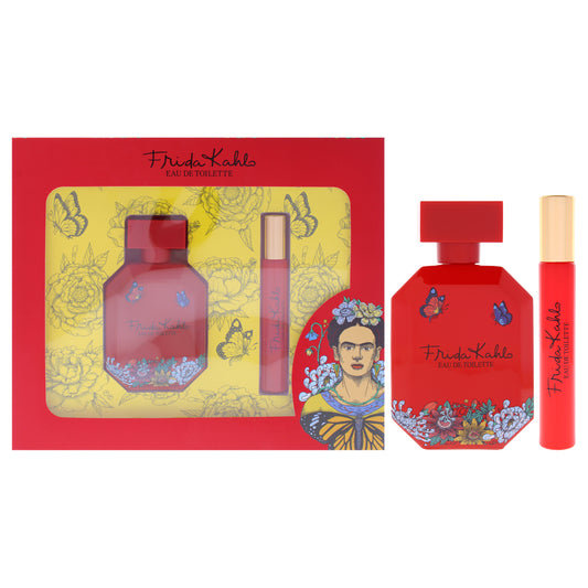 Red by Frida Kahlo for Women - 2 Pc Gift Set 3.4oz EDT Spray, 0.33oz EDT Spray (Mini)