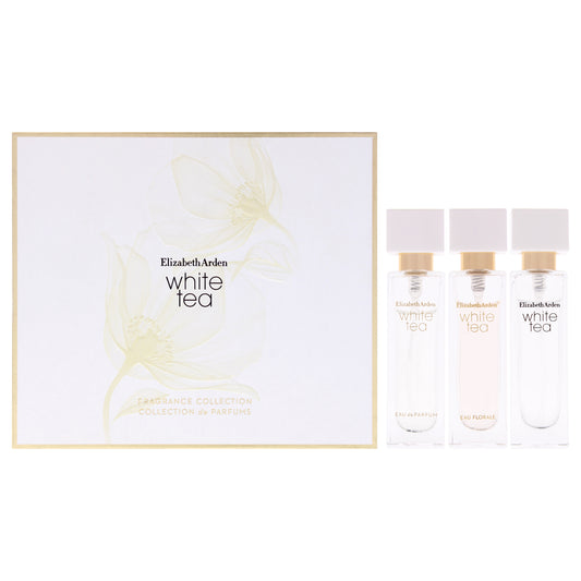 White Tea Fragrance Collection Set by Elizabeth Arden for Women - 3 Pc Mini Gift Set 0.33oz White Tea EDT Spray, 0.33oz White Tea EDP Spray, 0.33oz White Tea Eau Florale EDT Spray