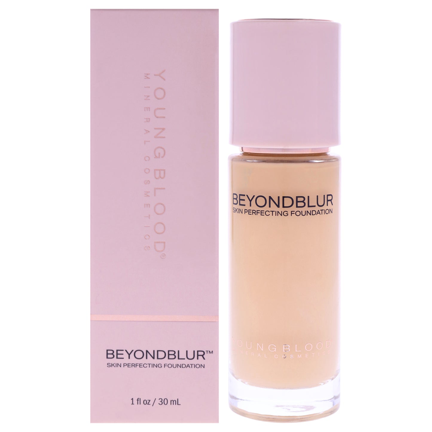 BeyondBlur Skin Perfecting Foundation - LW3 Light Warm with Golden Olive Undertones by Youngblood for Women - 1 oz Foundation