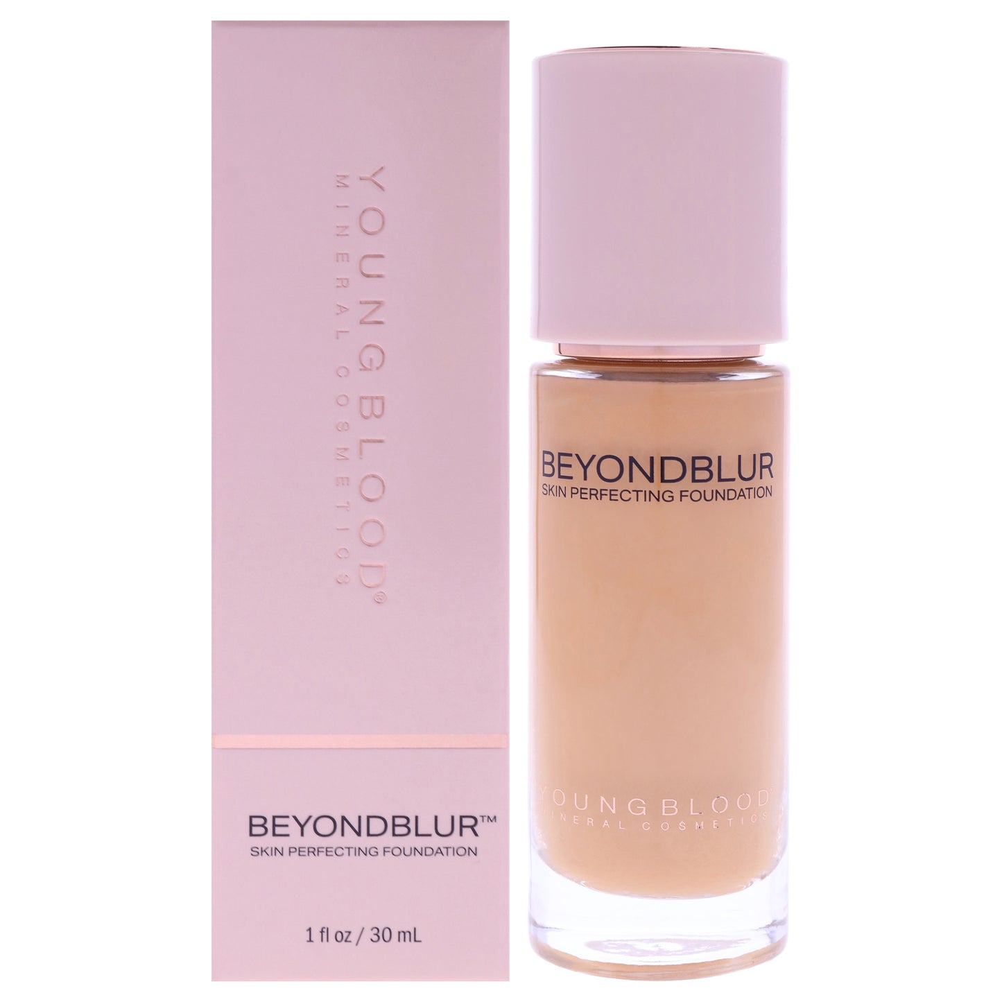 BeyondBlur Skin Perfecting Foundation - MW3 Medium with Warm Undertones by Youngblood for Women - 1 oz Foundation