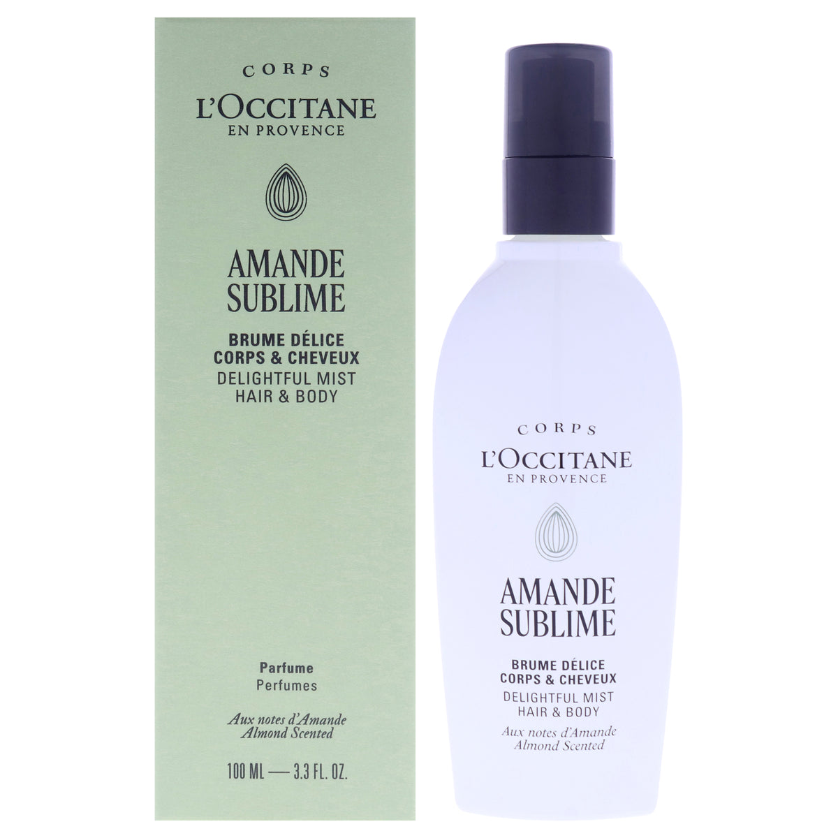 Almond Sublime Hair And Body Mist by LOccitane for Unisex - 3.3 oz Mist