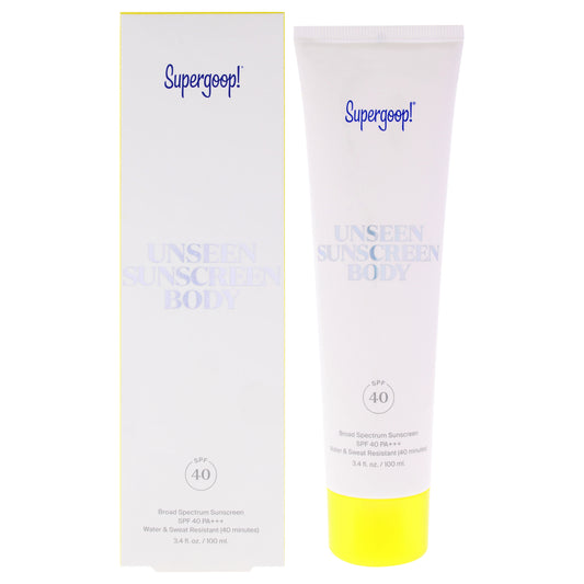 Unseen Sunscreen Body SPF 40 PA Plus by Supergoop for Unisex - 3.4 oz Sunscreen