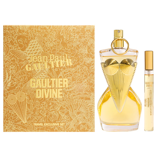 Divine by Jean Paul Gaultier for Women - 2 Pc Gift Set 3.4oz EDP Spray, 0.34oz EDP Spray (Mini)