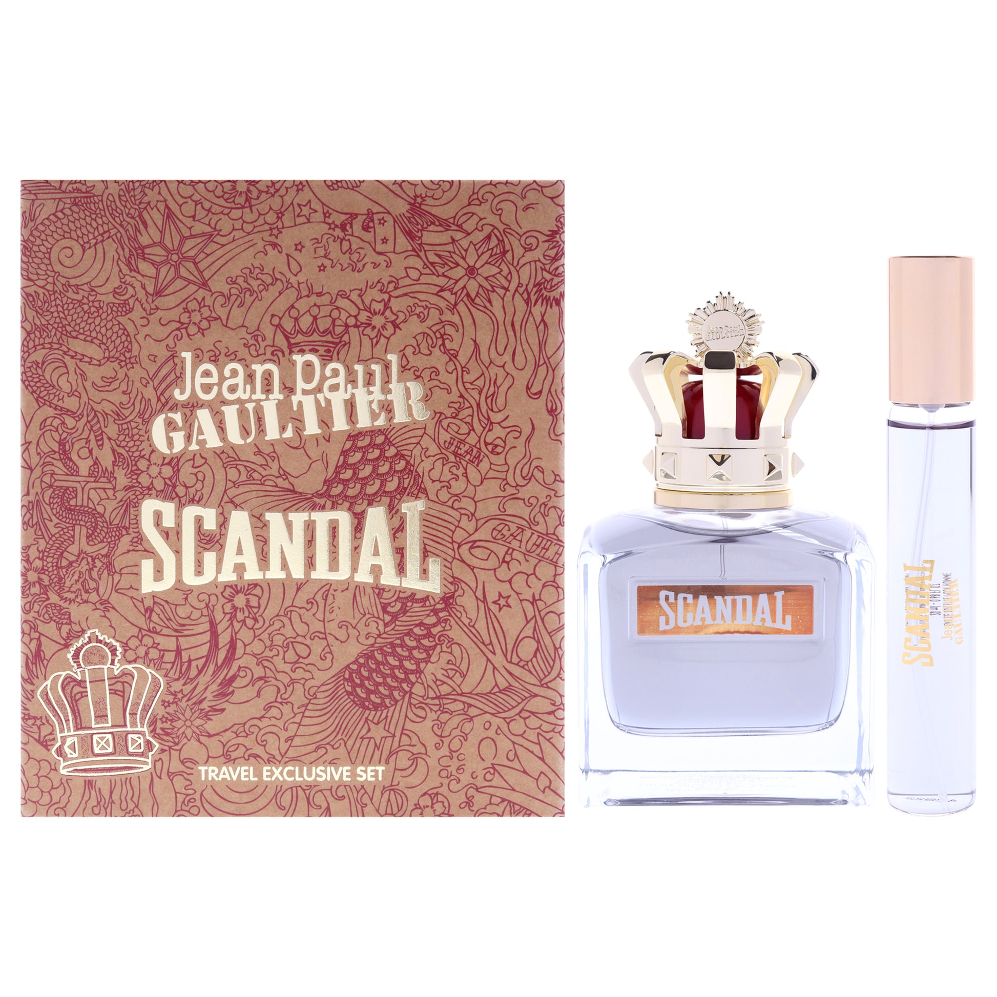 Scandal by Jean Paul Gaultier for Men - 2 Pc Gift Set 3.4oz EDT Spray, 0.68oz EDT Spray