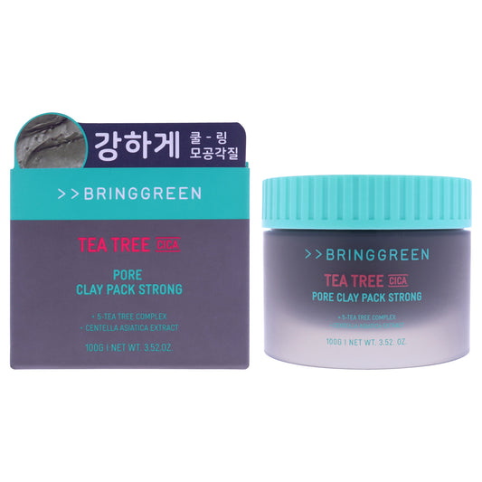 Pore Clay Pack Strong - Tea Tree Cica by Bring Green for Women - 3.52 oz Clay