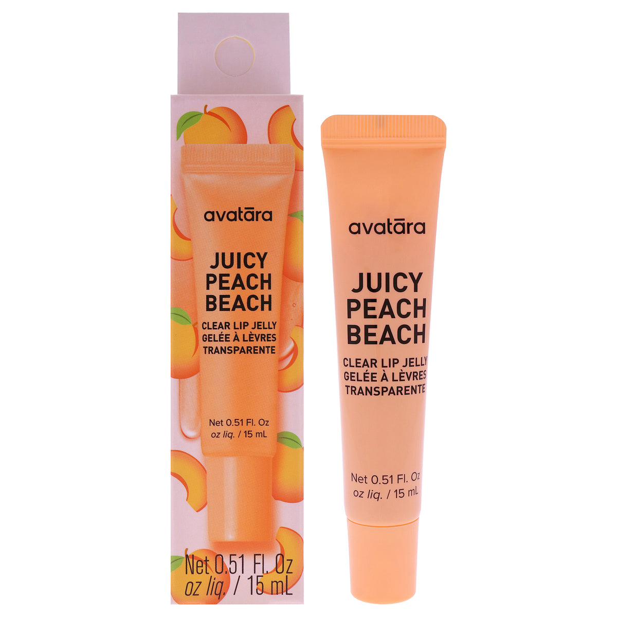 Clear Lip Jelly - Peach Beach by Avatara for Women - 0.51 oz Lip Treatment