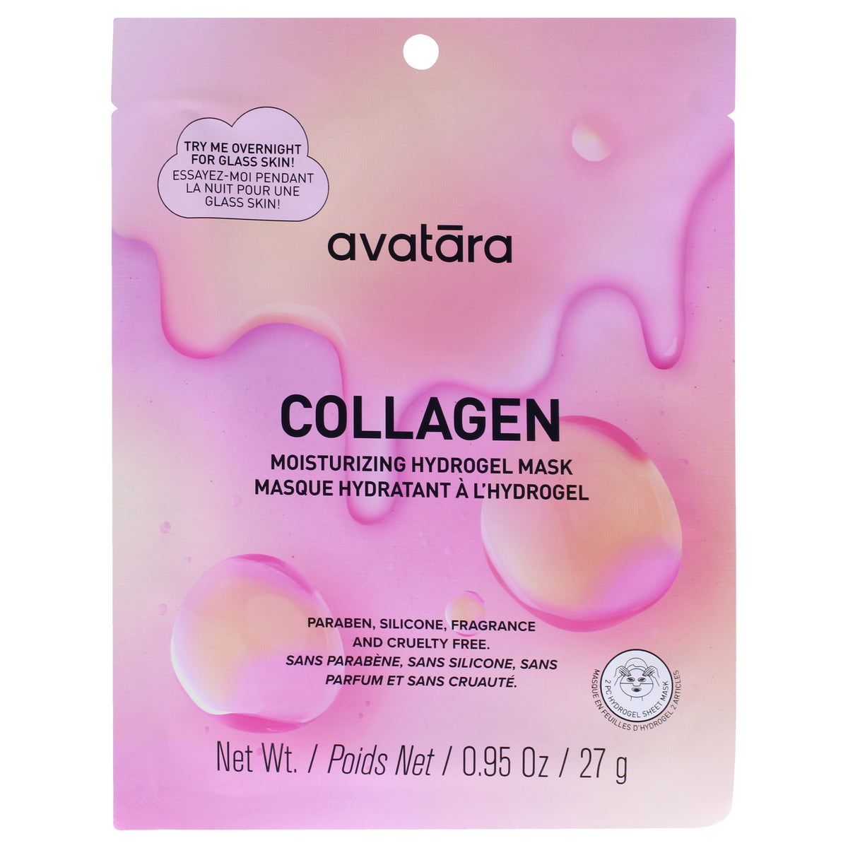 Collagen Moisturizing Hydrogel Mask by Avatara for Women - 1 Pc Mask
