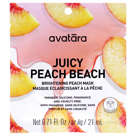 Juice Peach Beach Brightening Face Mask by Avatara for Women - 1 Pc Mask