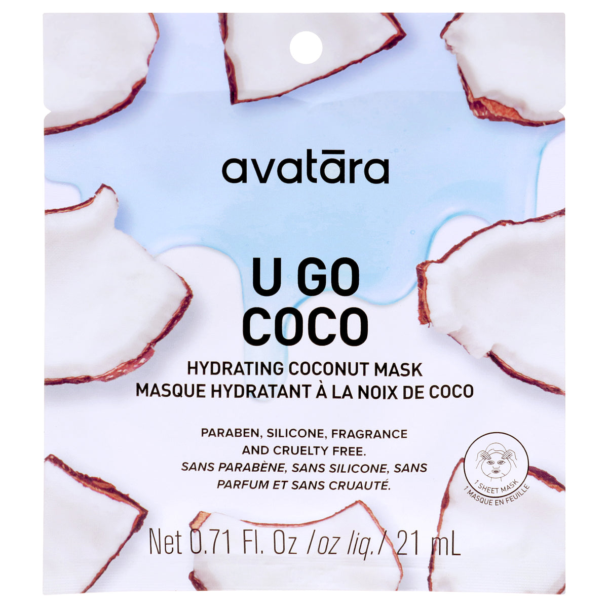 U Go Coco Hydrating Mask by Avatara for Women - 1 Pc Mask