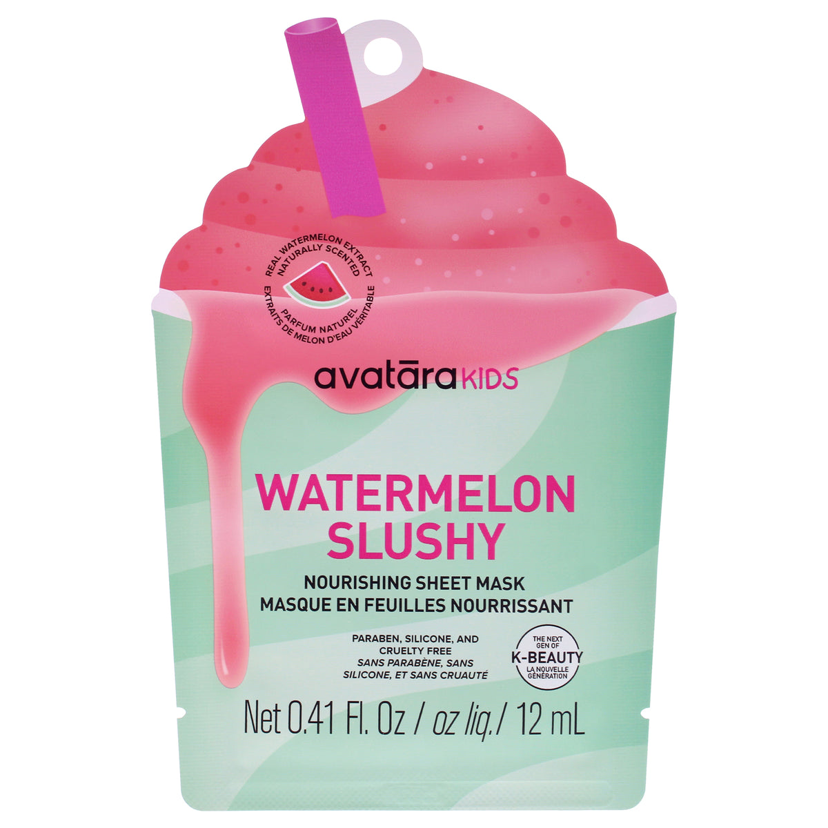 Watermelon Slushy Nourishing Mask by Avatara for Kids - 1 Pc Mask