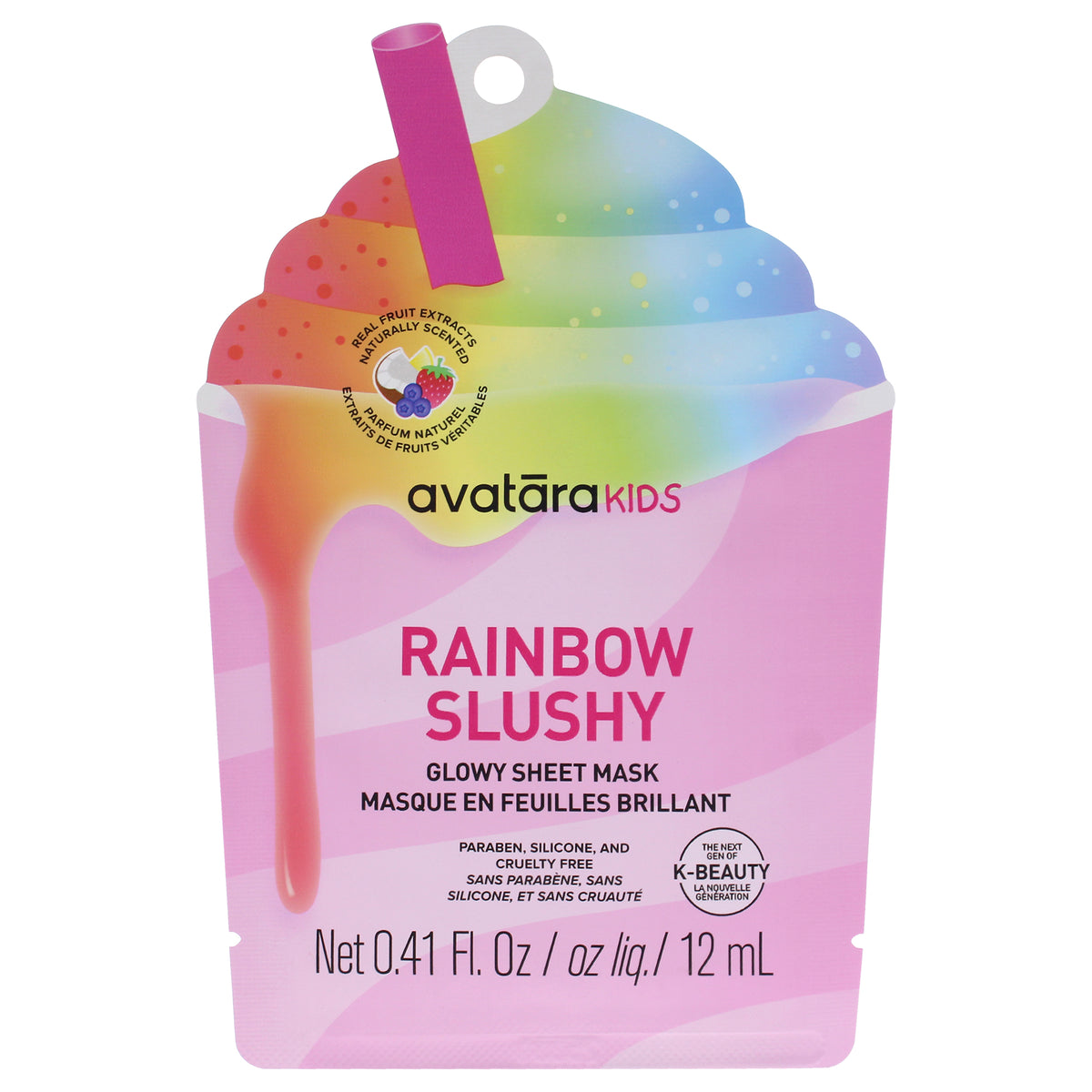 Rainbow Slushy Glowy Mask by Avatara for Kids - 1 Pc Mask