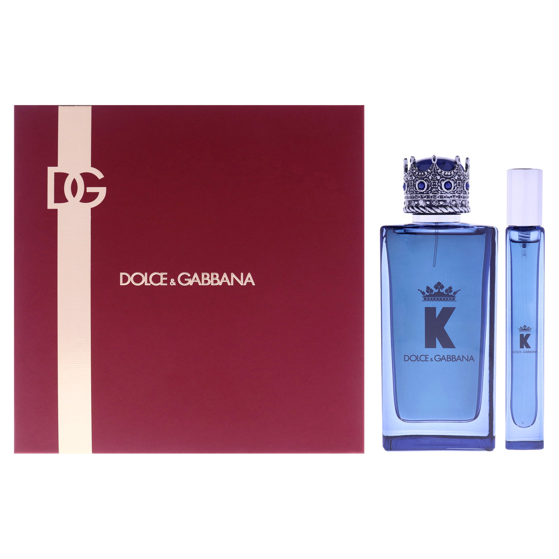 K Intense by Dolce and Gabbana for Men - 2 Pc Gift Set 3.3oz EDP Spray, 0.33oz EDP Spray (Mini)