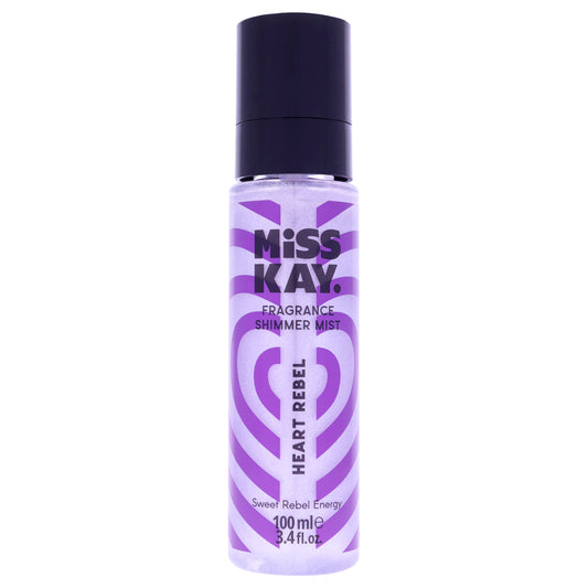 Fragrance Shimmer Mist - Heart Rebel by Miss Kay for Women - 3.4 oz Mist