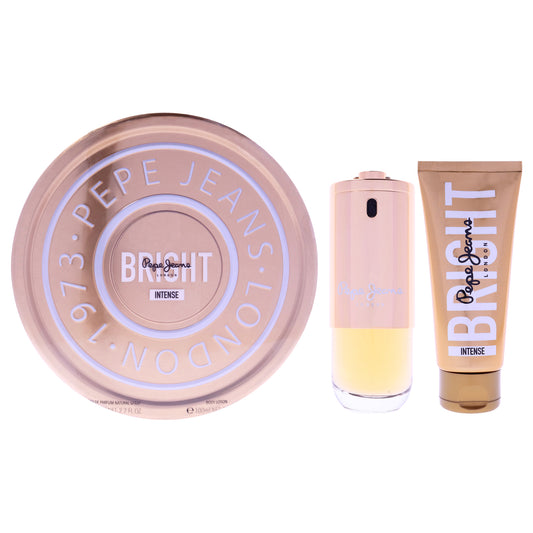 Bright Intense by Pepe Jeans London for Women - 2 Pc Gift Set 2.7oz EDP Spray, 3.4oz Body Lotion