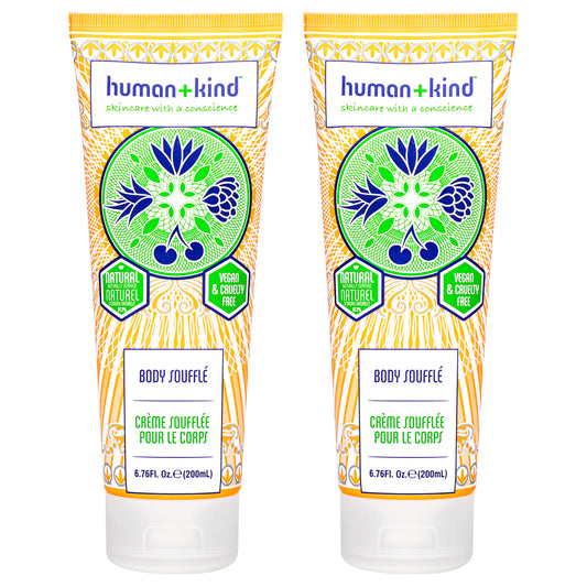 Body Souffle Cream - Tube - Pack of 2 by Human+Kind for Unisex - 6.76 oz Body Cream