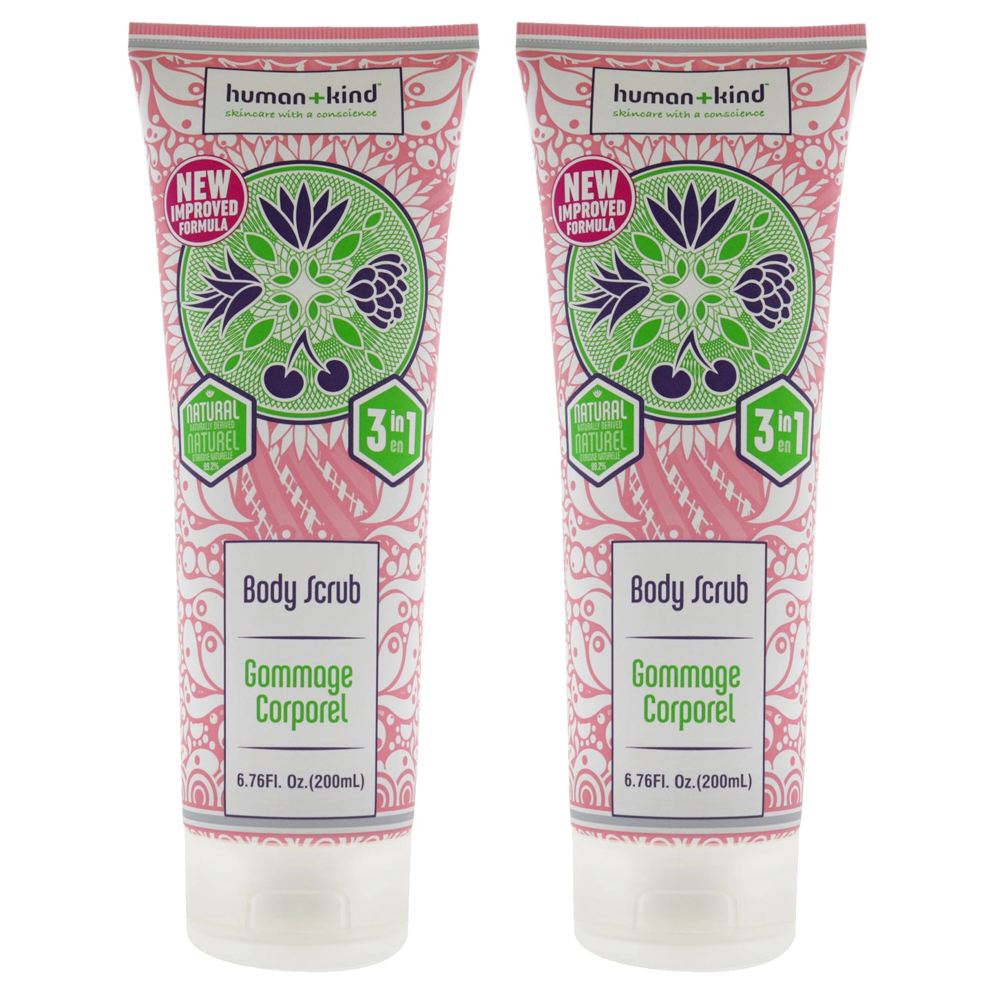 Body Scrub - Pack of 2 by Human+Kind for Unisex - 6.46 oz Scrub