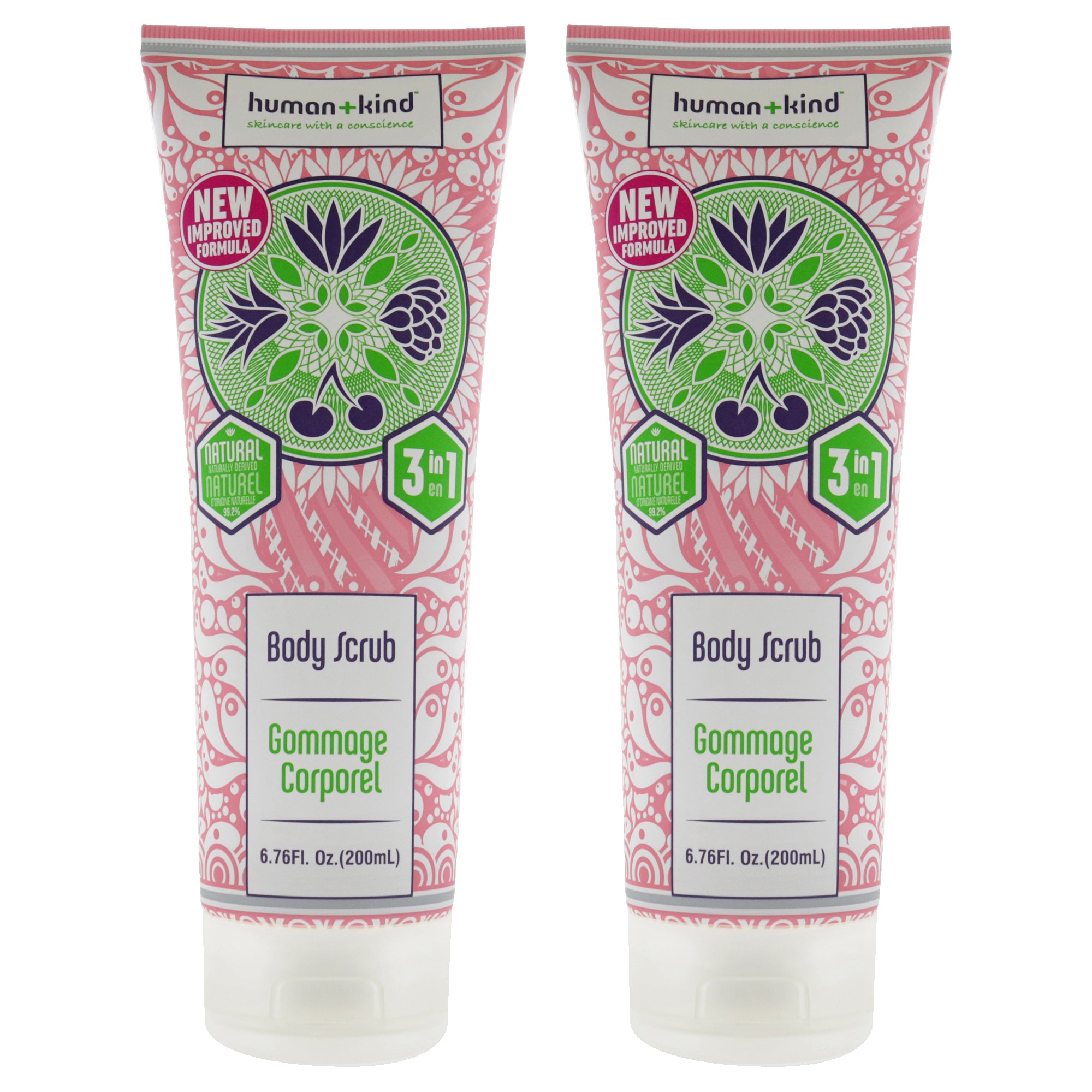 Body Scrub - Pack of 2 by Human+Kind for Unisex - 6.46 oz Scrub
