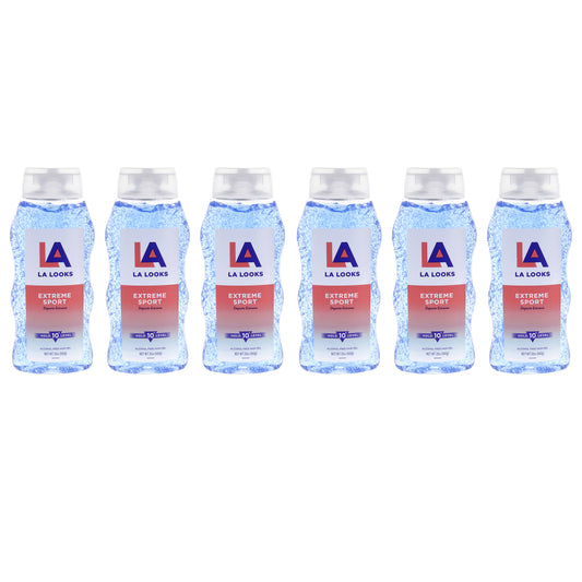 Sport Activity Proof Power Gel Mega X-Treme Hold 10 Plus by L.A. Looks for Unisex - 20 oz Gel - Pack of 6