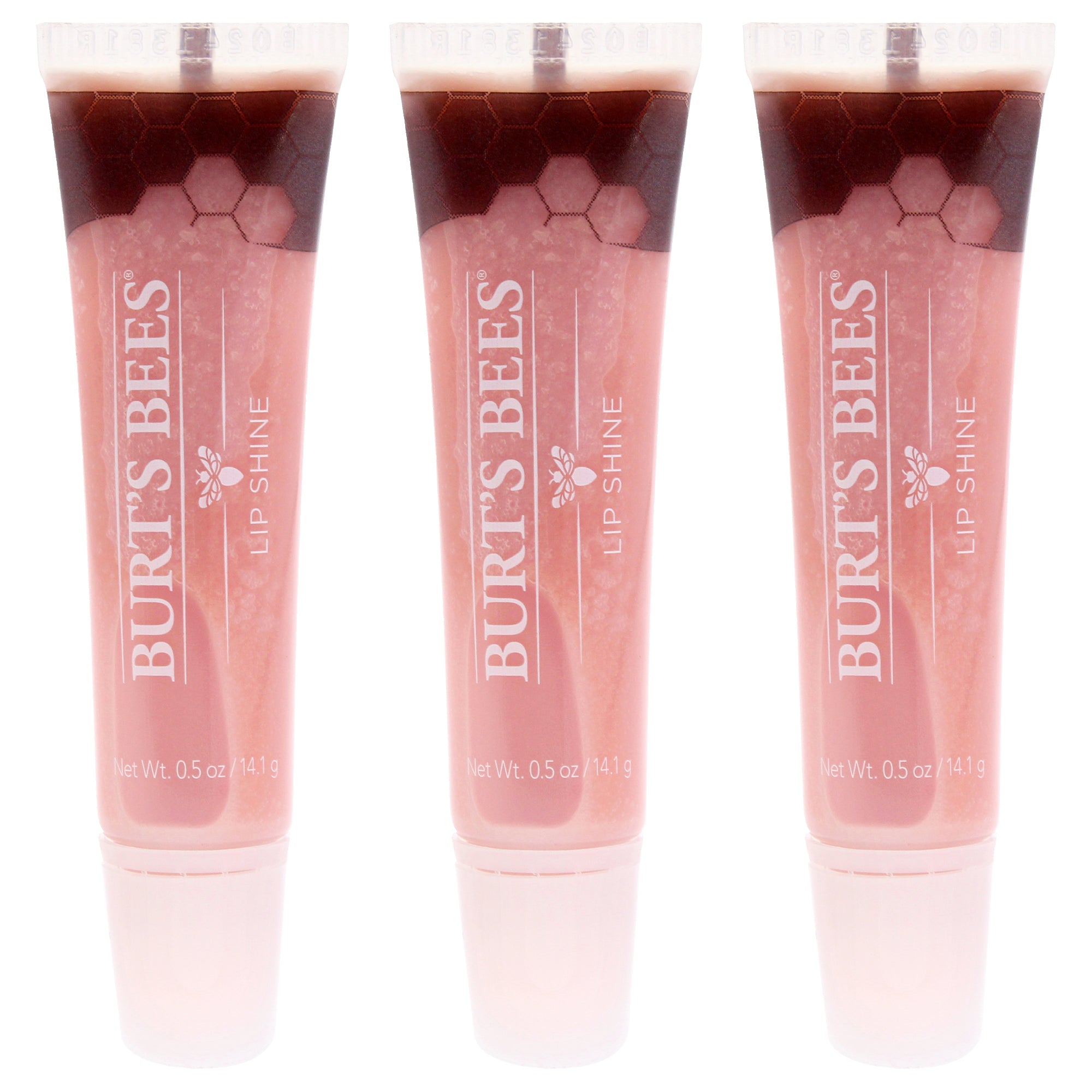 Burts Bees Lip Shine - 010 Whisper by Burts Bees for Women - 0.5 oz Lip Gloss - Pack of 3