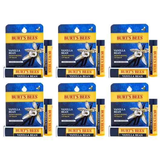 Vanilla Bean Moisturizing Lip Balm Blister - Pack of 6 0.15 oz Lip Balm