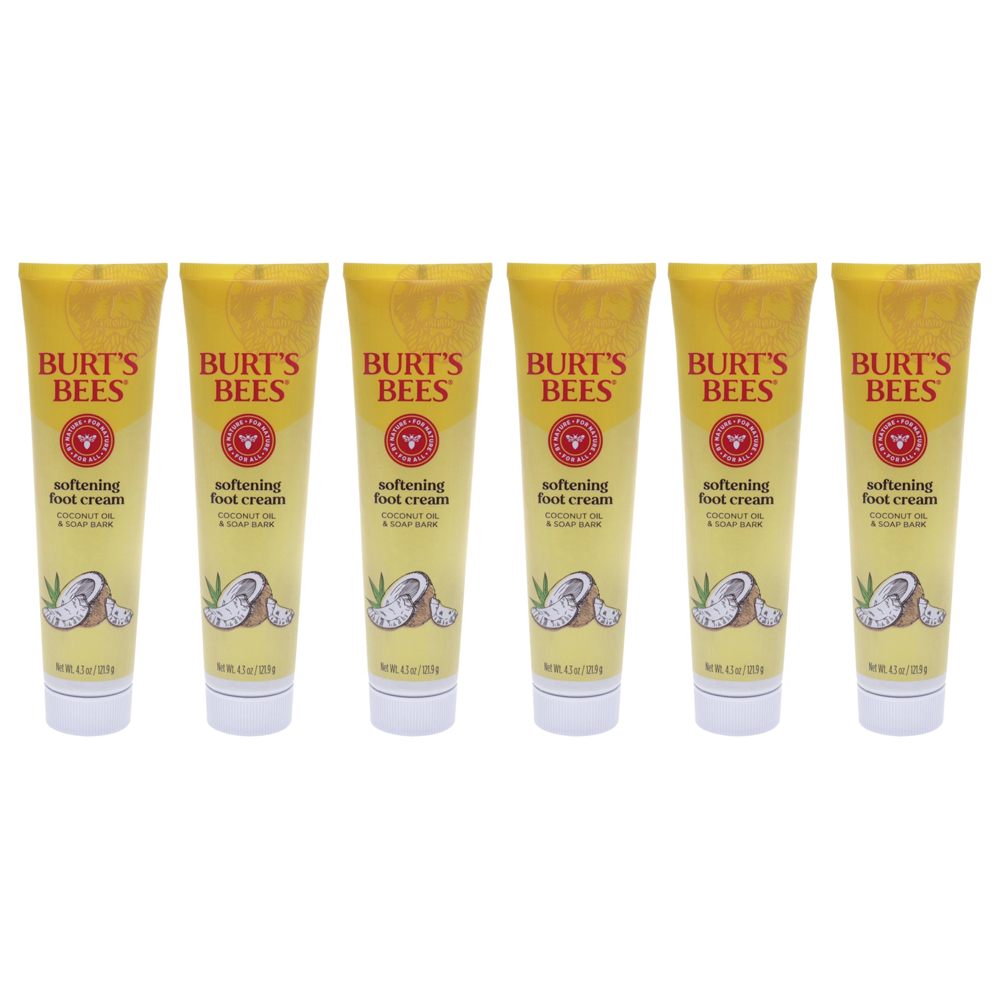 Coconut Foot Creme by Burts Bees for Unisex - 4.34 oz Cream - Pack of 6