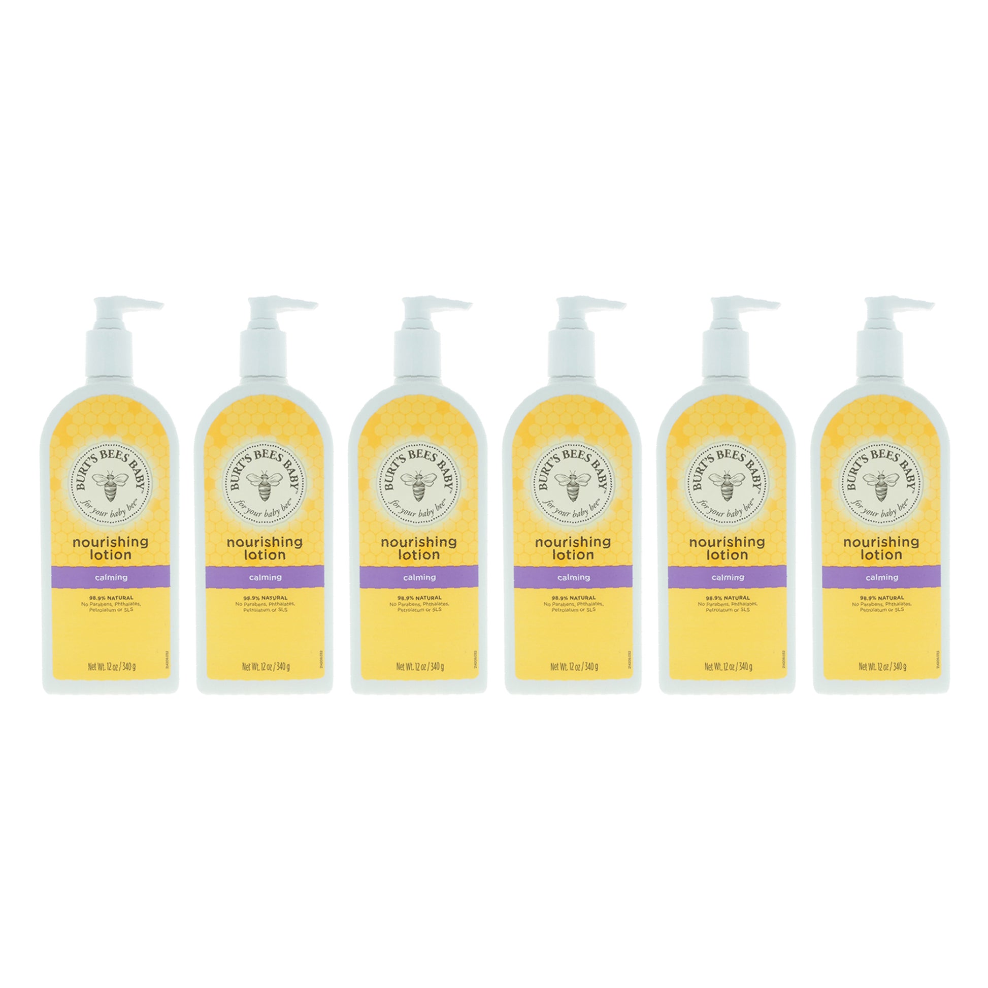 Baby Nourishing Lotion Calming by Burts Bees for Kids - 12 oz Lotion - Pack of 6