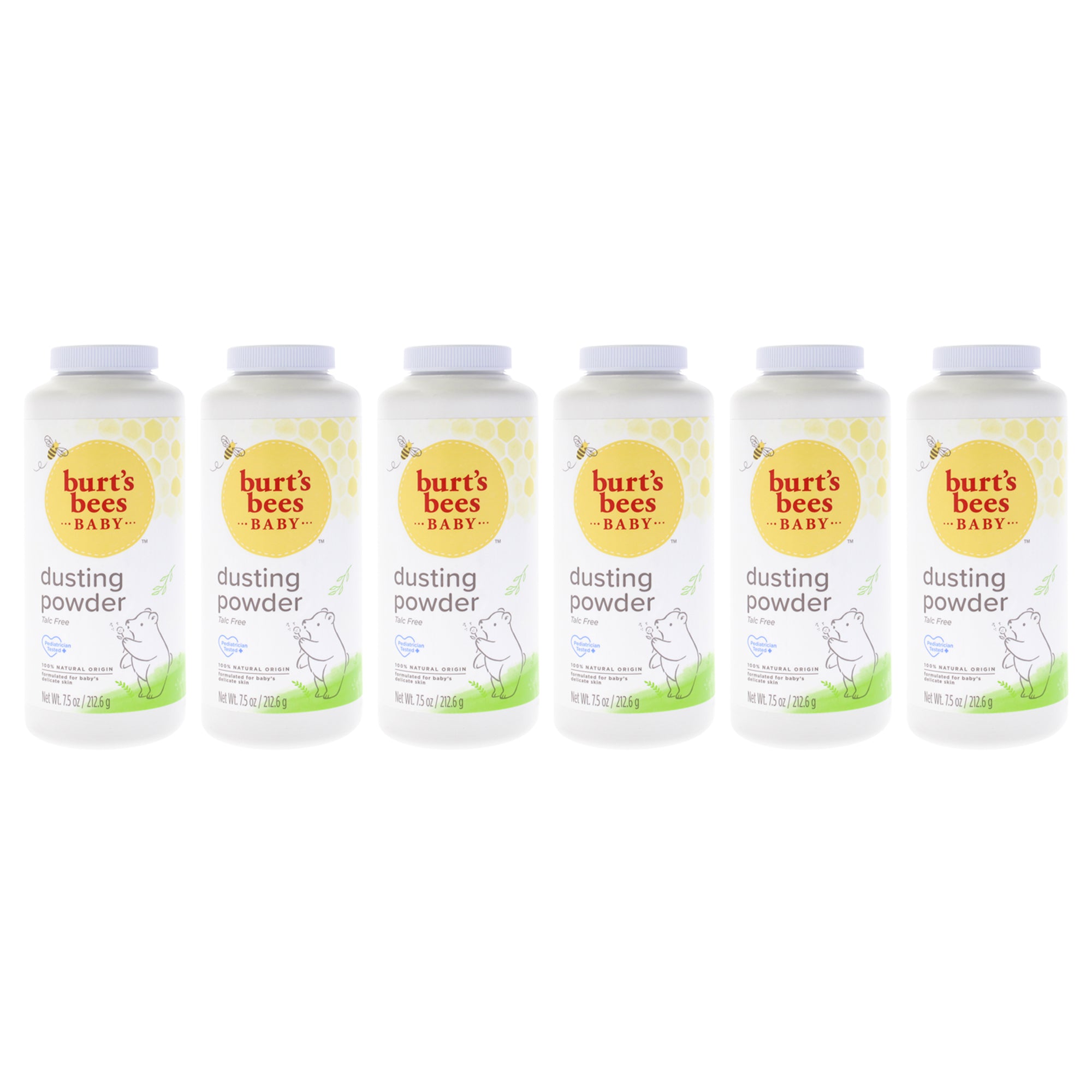 Baby Bee Dusting Powder Original by Burts Bees for Kids - 7.5 oz Powder - Pack of 6