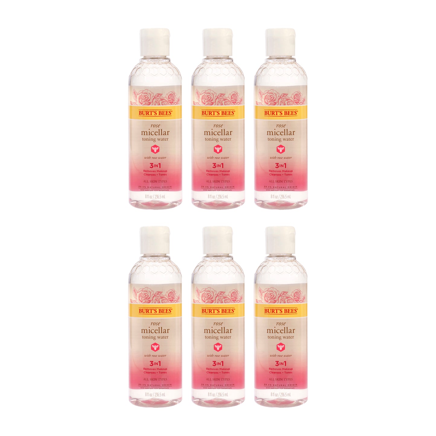 Rose Micellar Toning Water - Pack of 6 8 oz Toner