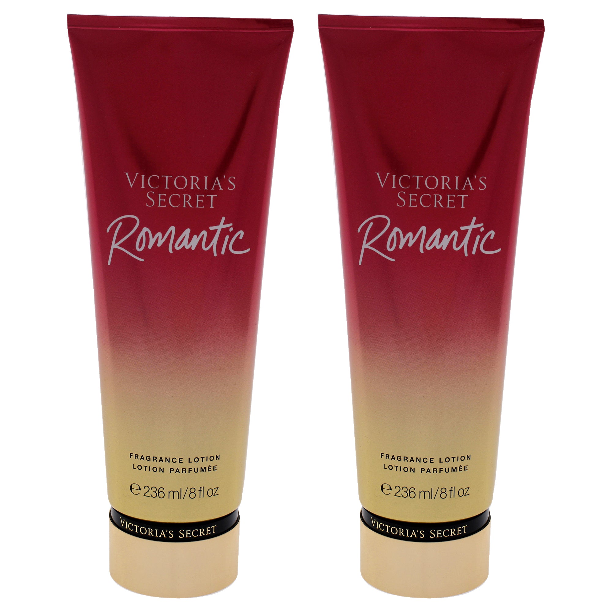 Romantic Fragrance Lotion by Victorias Secret for Women - 8 oz Body Lotion - Pack of 2