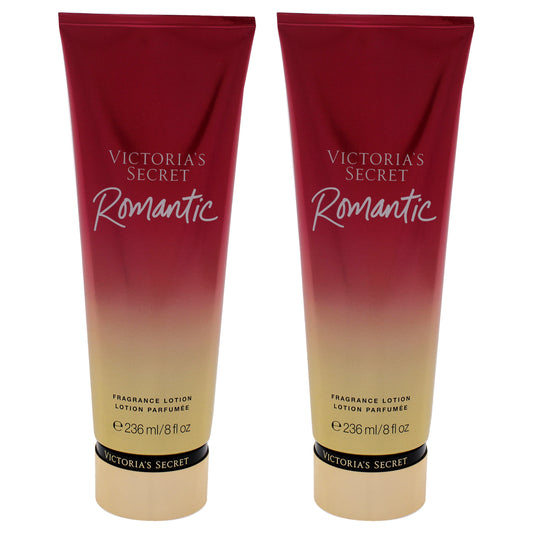 Romantic Fragrance Lotion by Victorias Secret for Women - 8 oz Body Lotion - Pack of 2