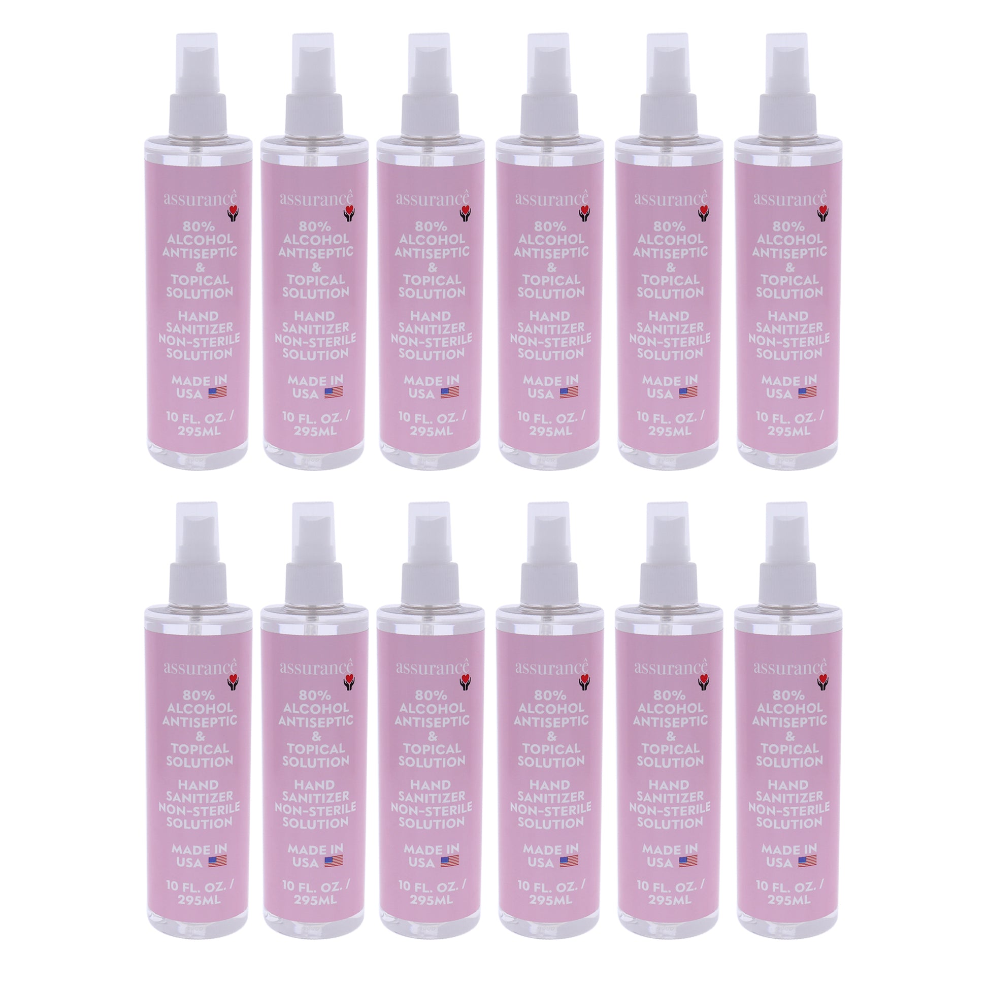 Hand Sanitizer Non-Sterile Solution by Assurance for Unisex - 10 oz Hand Sanitizer - Pack of 12