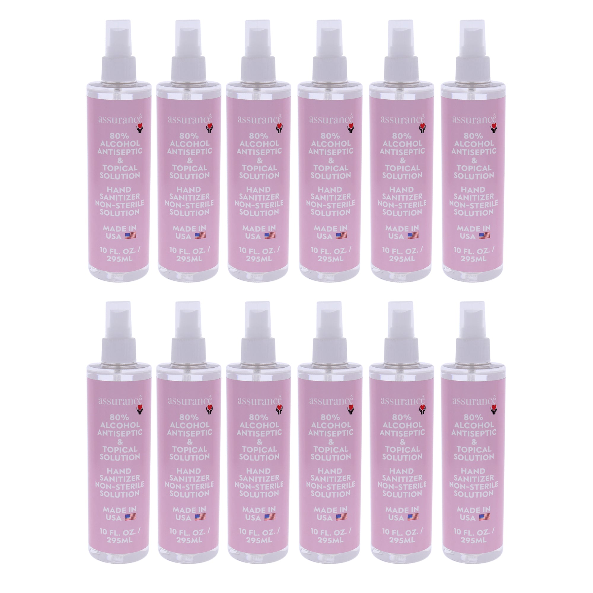 Hand Sanitizer Non-Sterile Solution by Assurance for Unisex - 10 oz Hand Sanitizer - Pack of 12