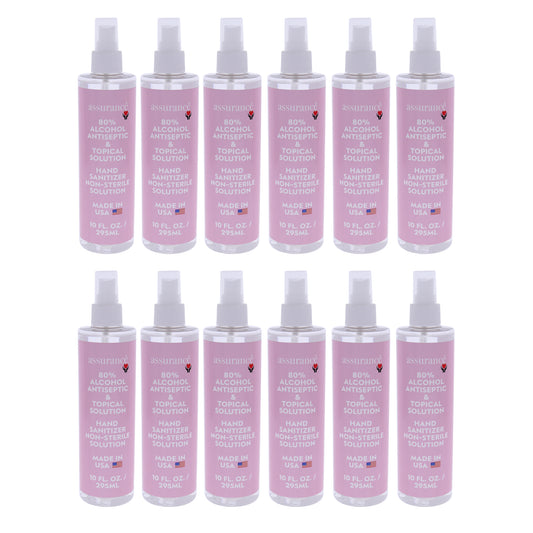 Hand Sanitizer Non-Sterile Solution by Assurance for Unisex - 10 oz Hand Sanitizer - Pack of 12