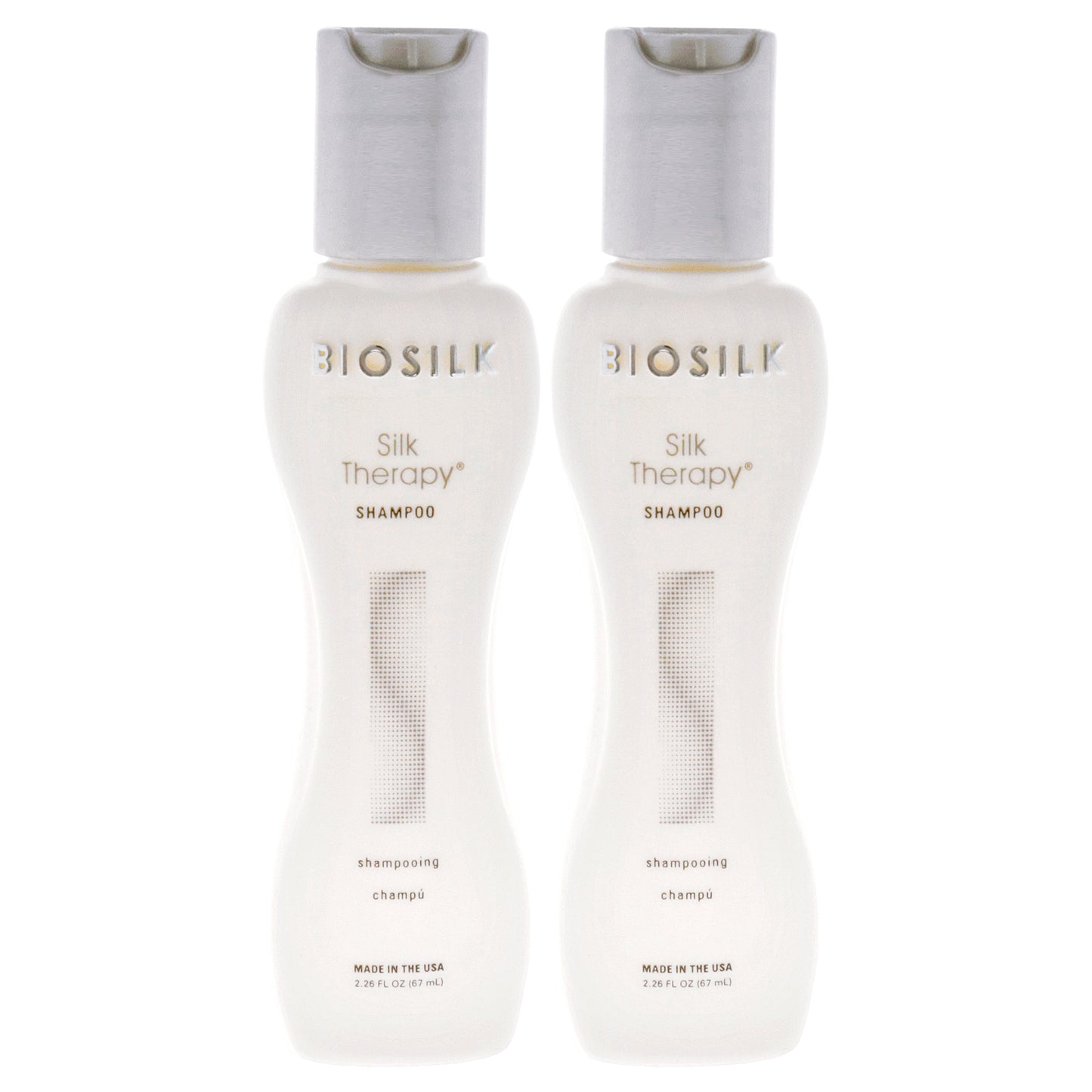 Silk Therapy Shampoo - Travel Size by Biosilk for Unisex - 2.26 oz Shampoo - Pack of 2