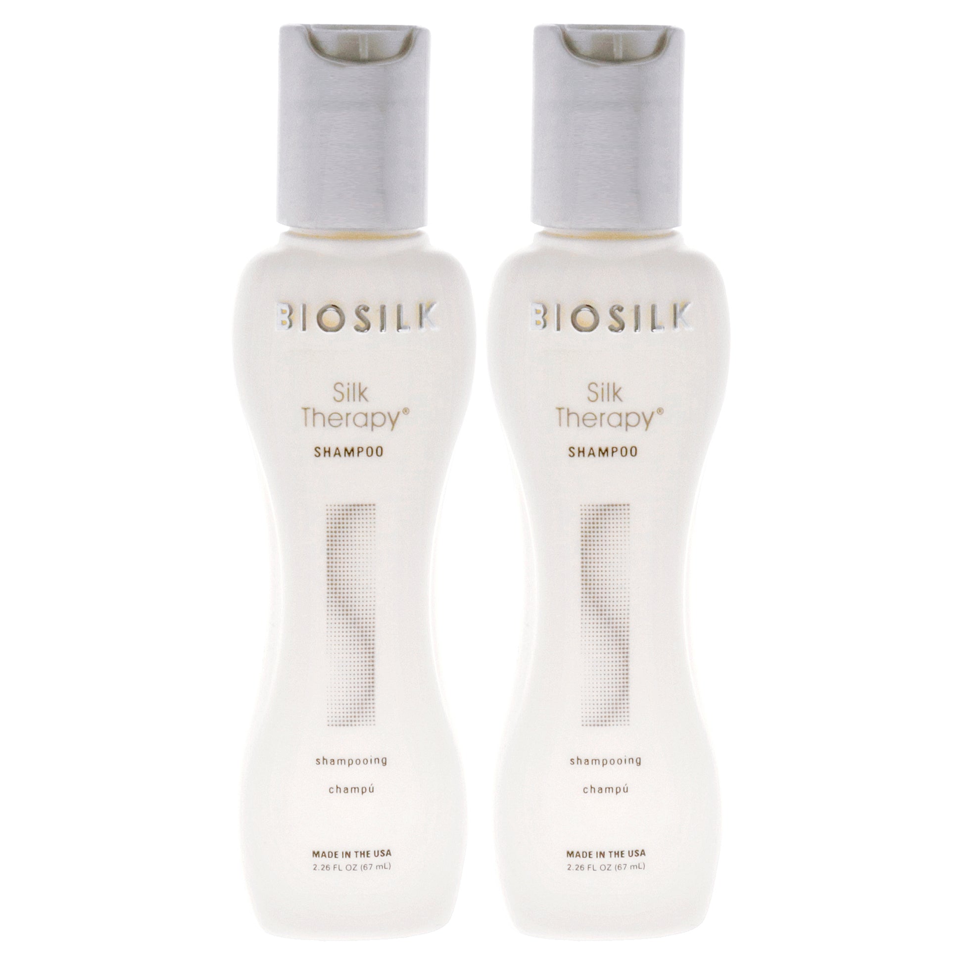 Silk Therapy Shampoo - Travel Size by Biosilk for Unisex - 2.26 oz Shampoo - Pack of 2