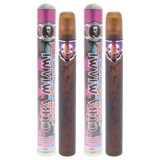 Cuba City Miami by Cuba for Women - 1.17 oz EDP Spray - Pack of 2