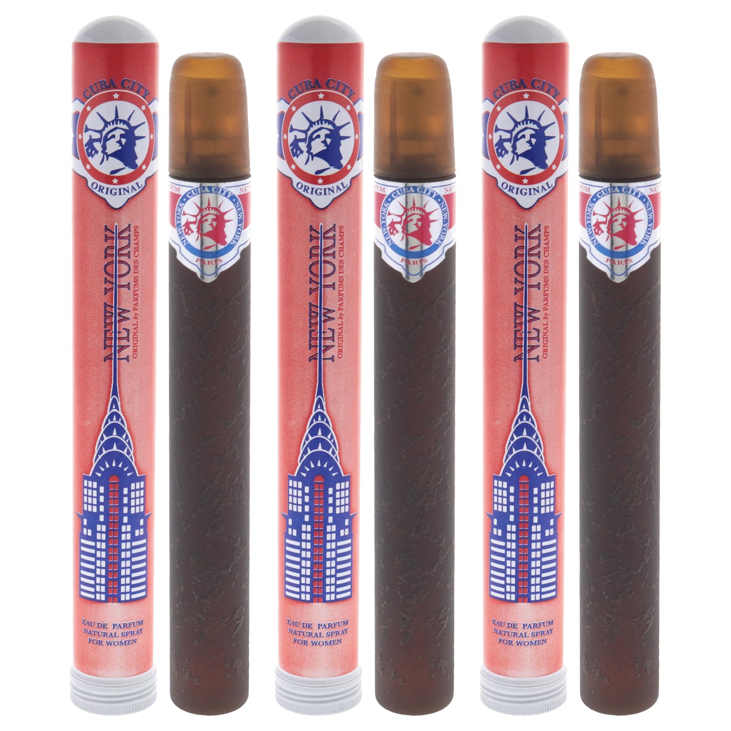 Cuba City New York by Cuba for Women - 1.17 oz EDP Spray - Pack of 3