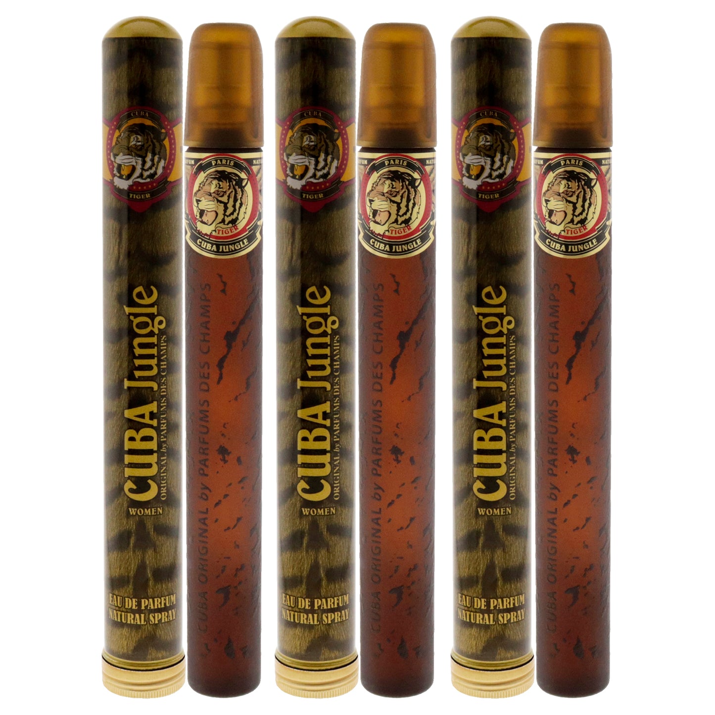 Cuba Jungle Tiger by Cuba for Women - 1.17 oz EDP Spray - Pack of 3