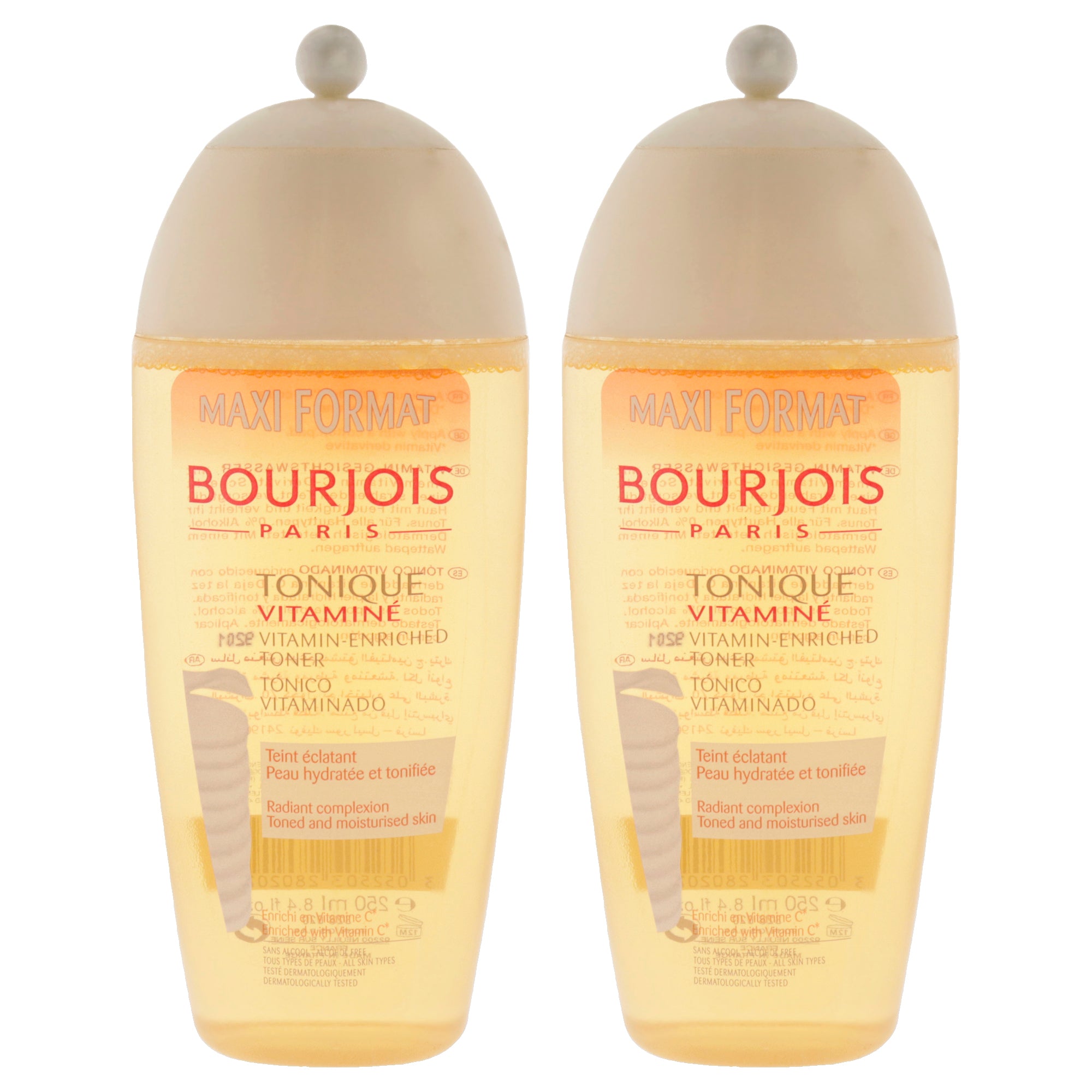 Maxi Format Vitamin-Enriched Toner by Bourjois for Women - 8.4 oz Toner - Pack of 2