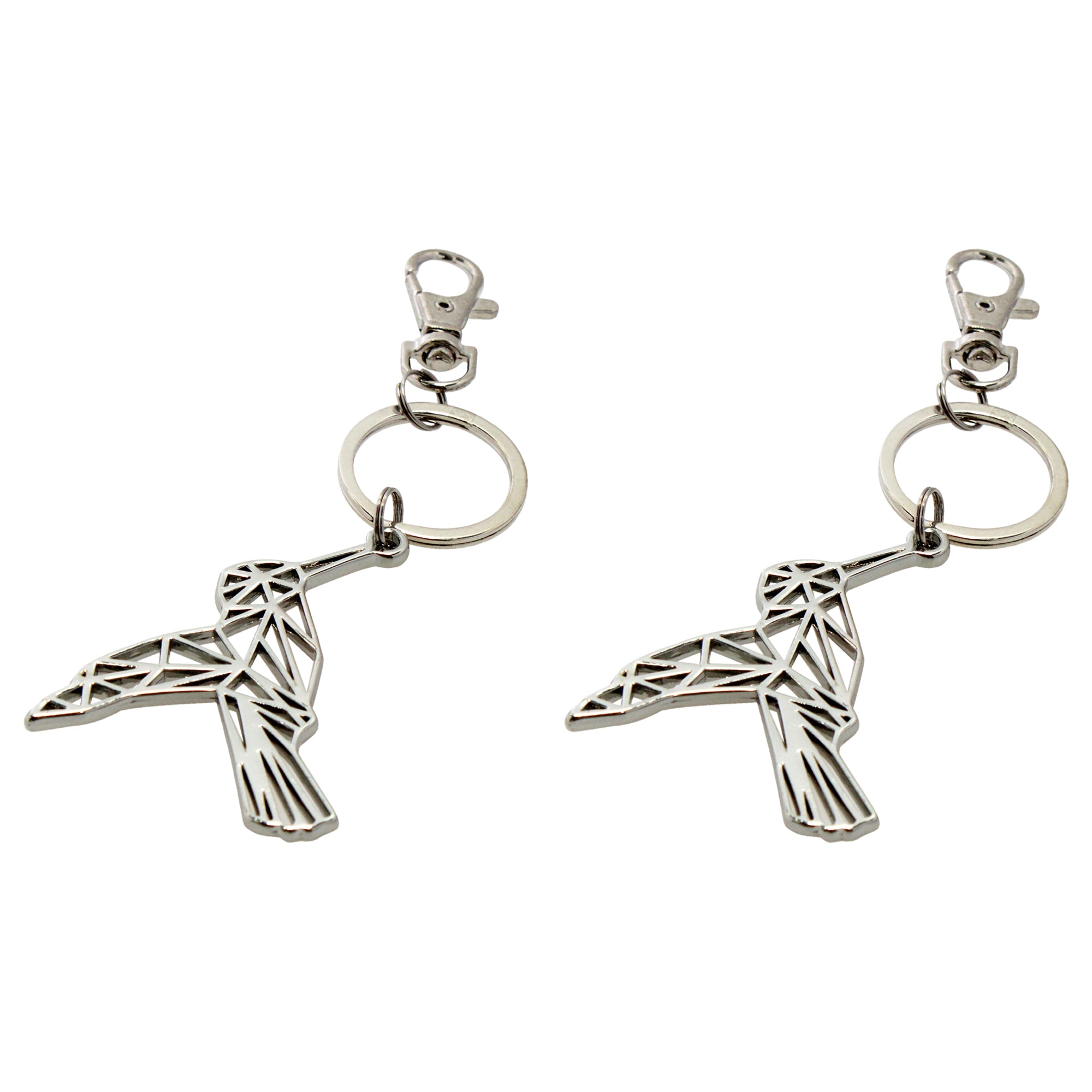 Color-Changing Key Chain Metal Hummingbird - Green by DelSol for Women - 1 Pc Keychain - Pack of 2