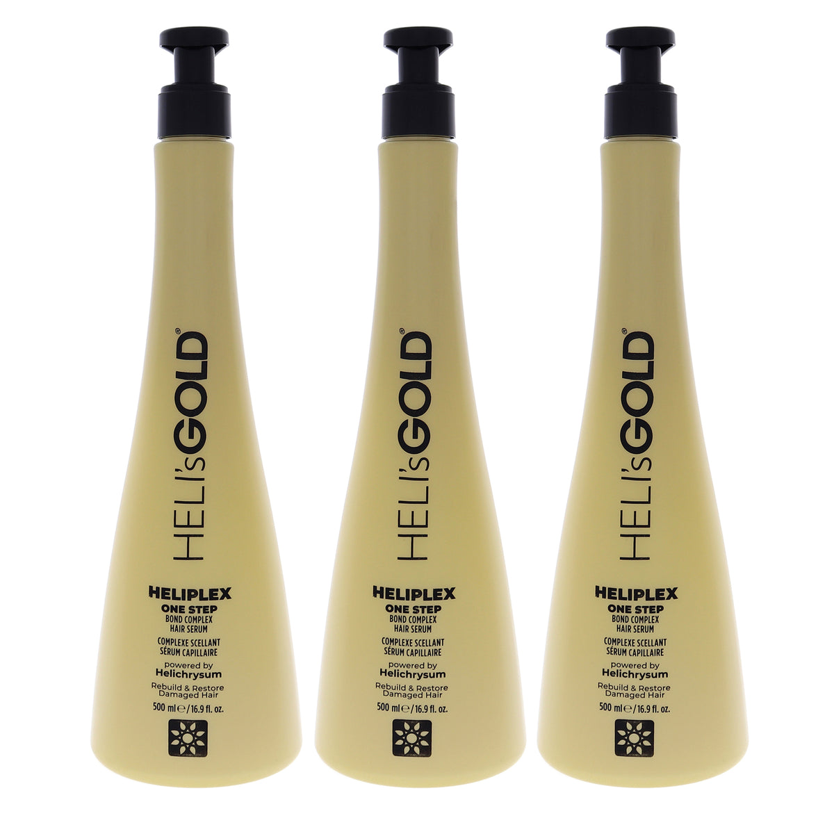 Heliplex One Step Hair Serum by Helis Gold for Unisex - 16.9 oz Serum - Pack of 3