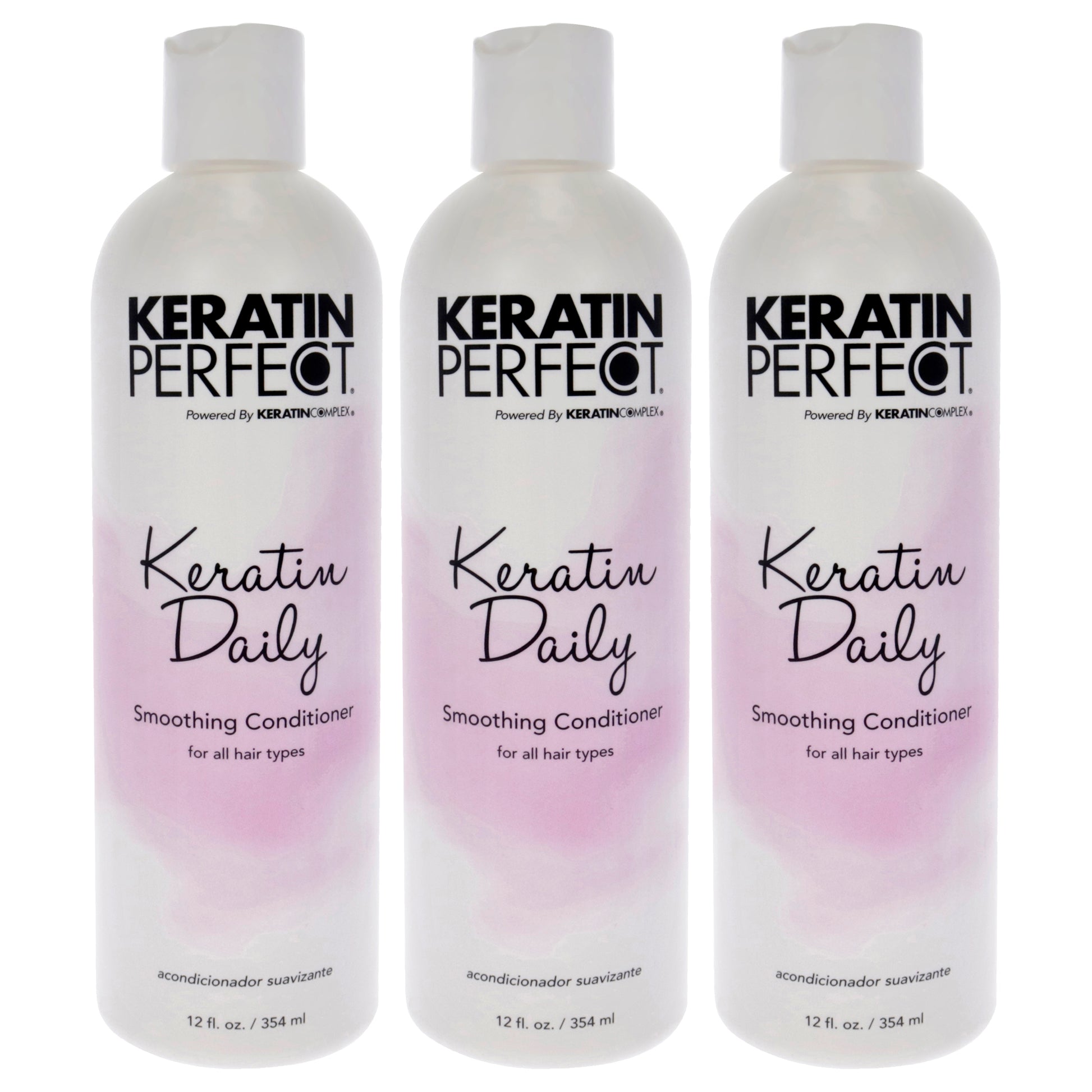 Keratin Daily Conditioner by Keratin Perfect for Unisex - 12 oz Conditioner - Pack of 3